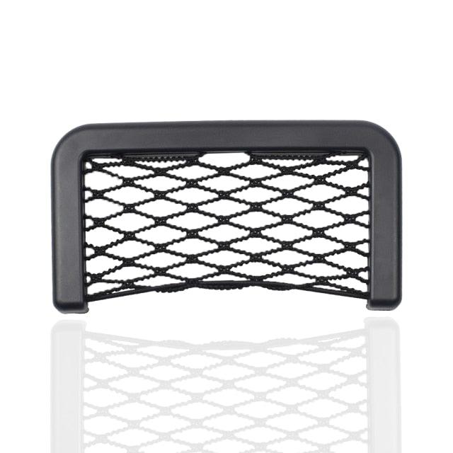 Universal Car Seat Side Storage Nets Resilient Pocket Organizer Car Accessories Products Car Organizer Storage Bag Auto Paste Net Pocket Phone Holder Car Storage Net Black Seat Side Back Storage Net Bag Universal Car Interior Accessories