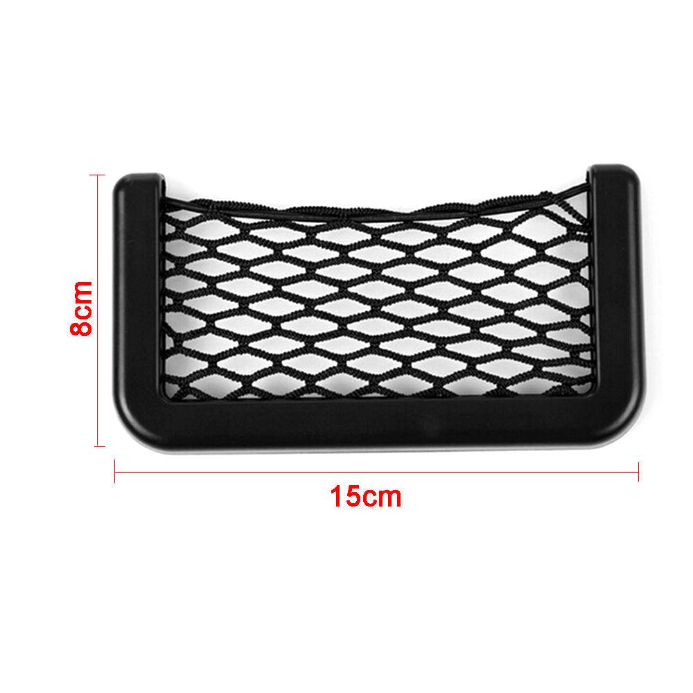 Universal Car Seat Side Storage Nets Resilient Pocket Organizer Car Accessories Products Car Organizer Storage Bag Auto Paste Net Pocket Phone Holder Car Storage Net Black Seat Side Back Storage Net Bag Universal Car Interior Accessories